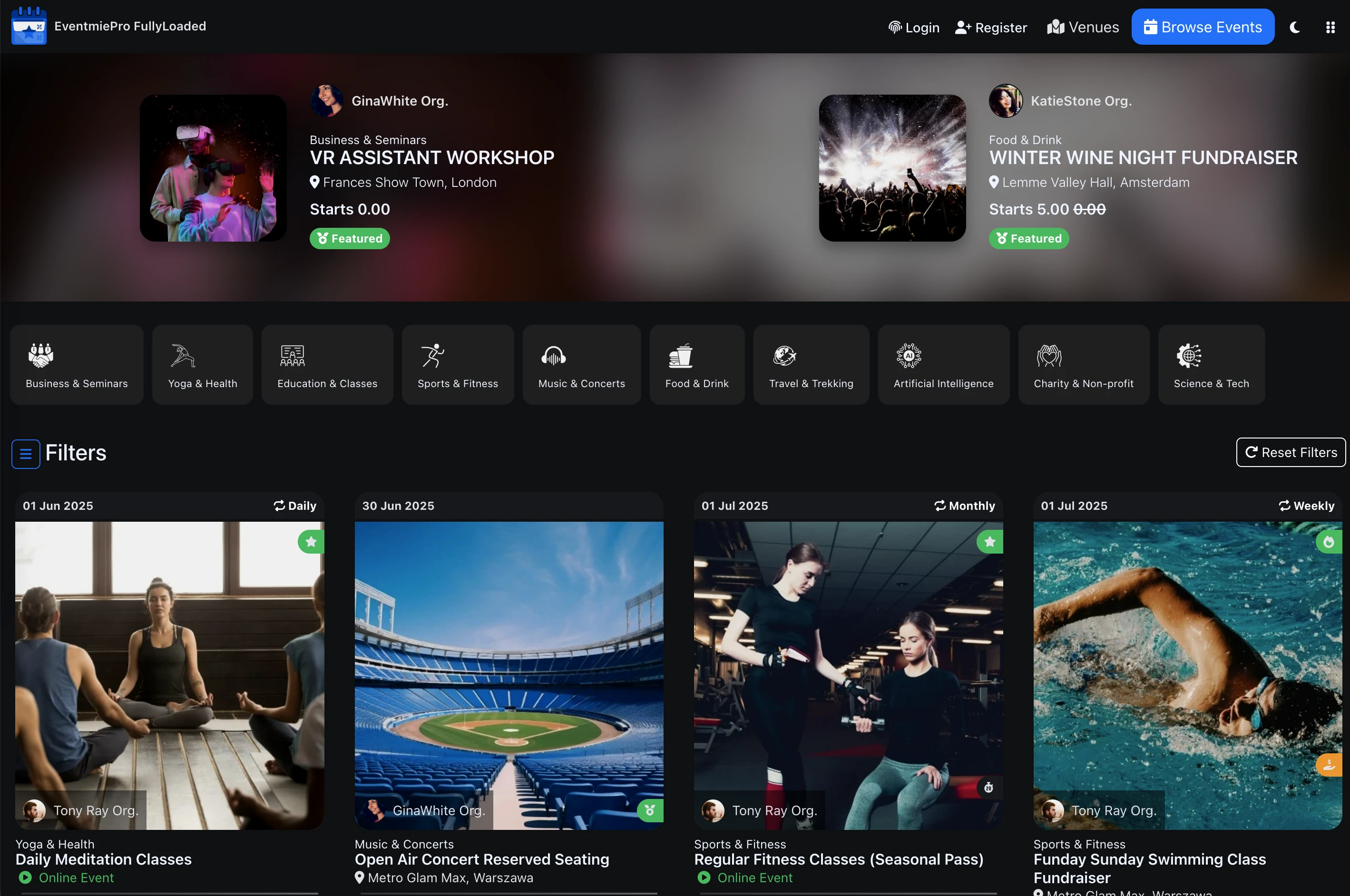 Dark Mode Interface