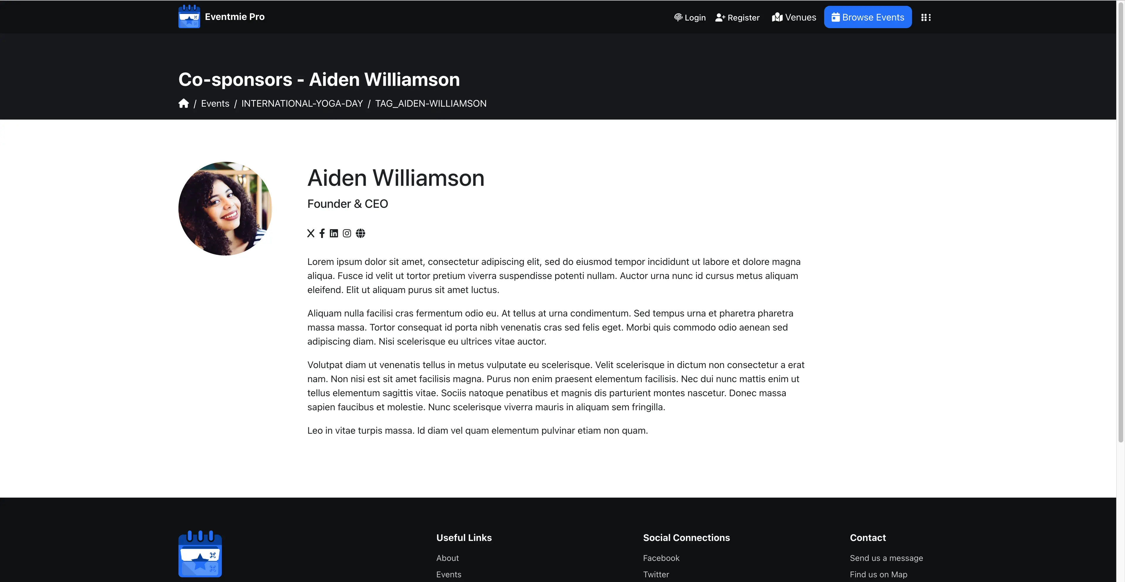 Show tag profile