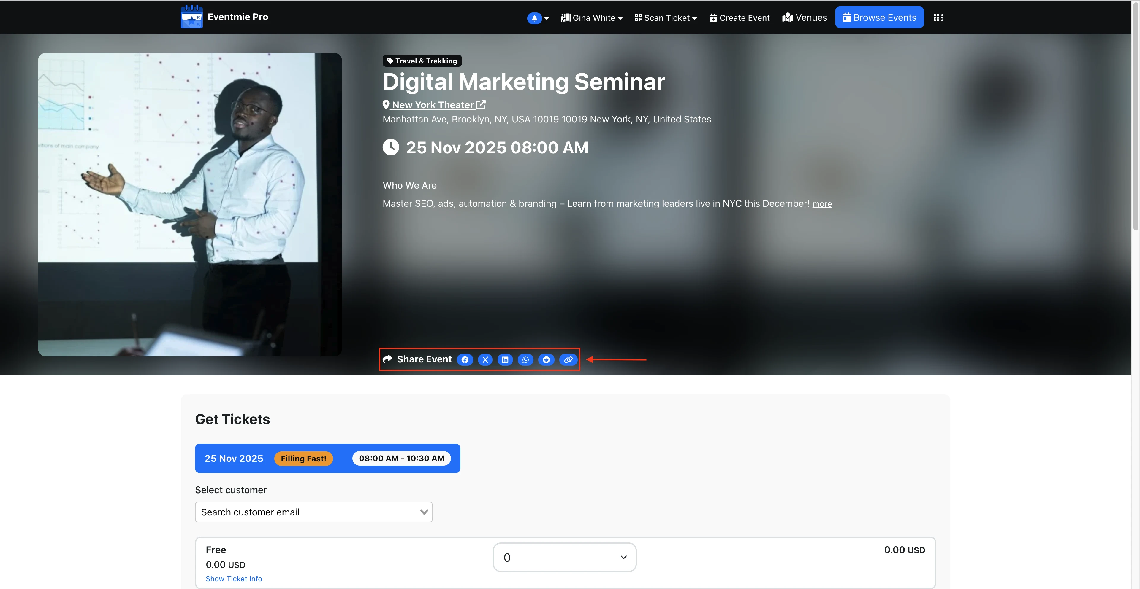 Show tag profile