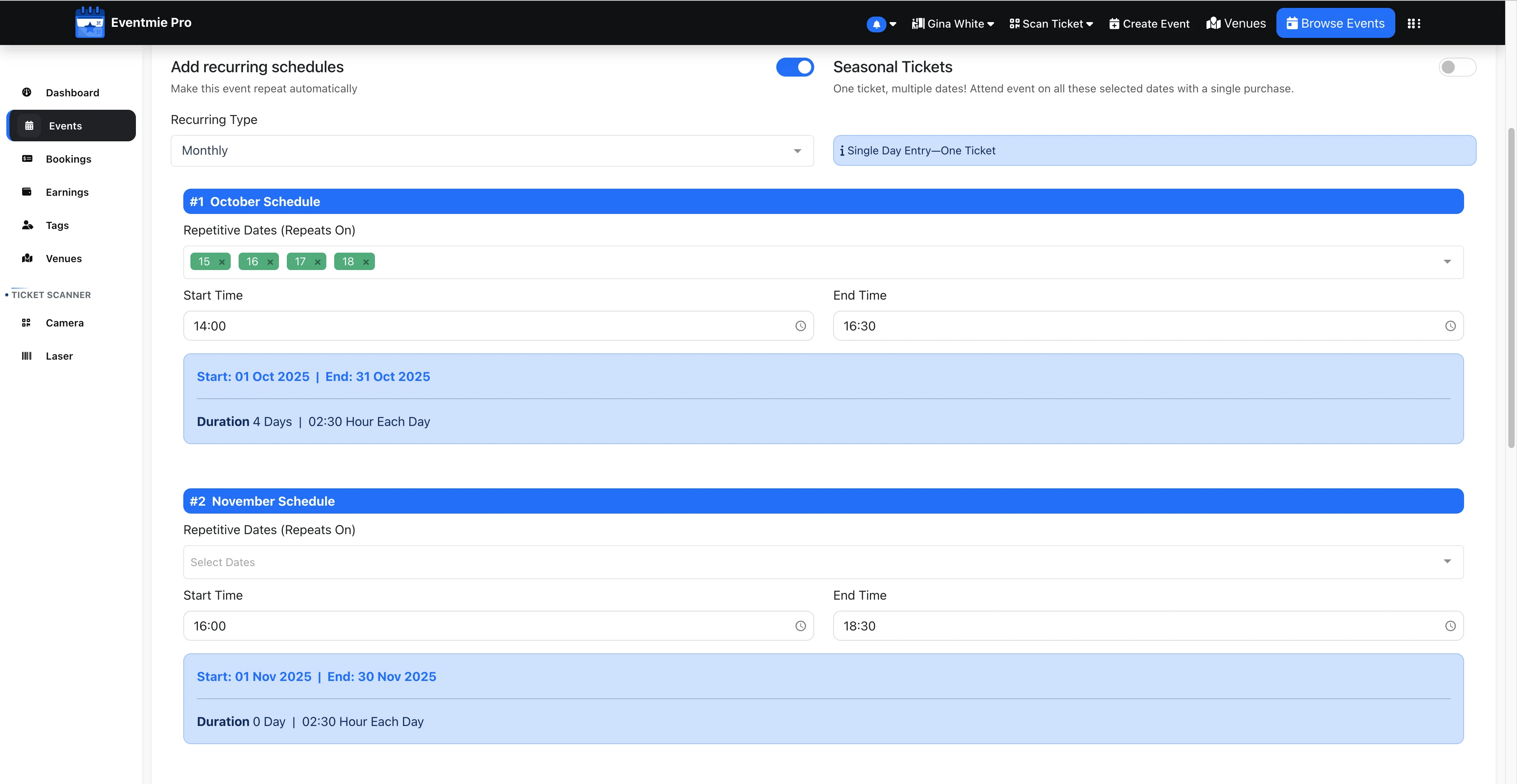 Skip Repetitive Schedules