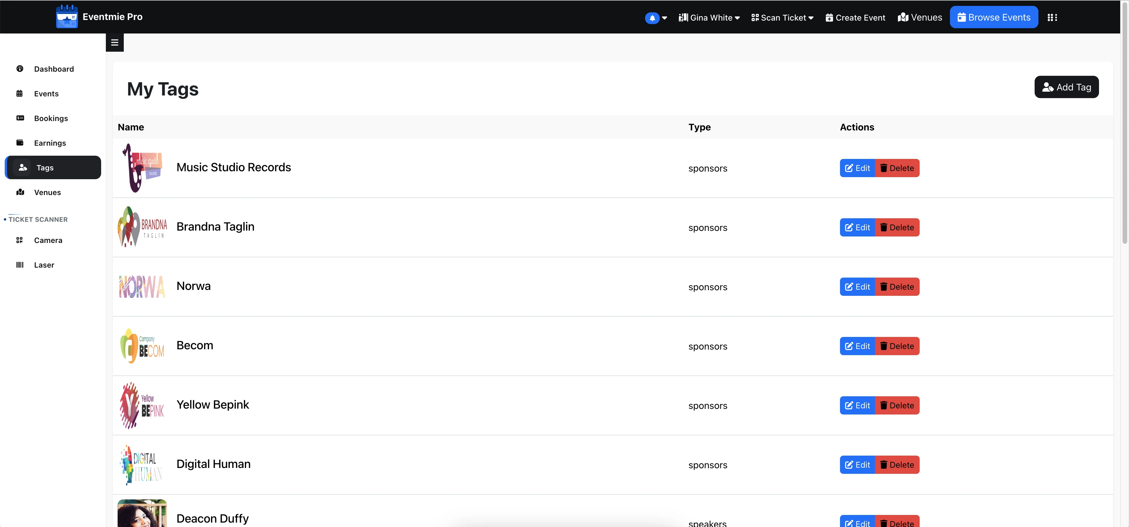 Manage Tags