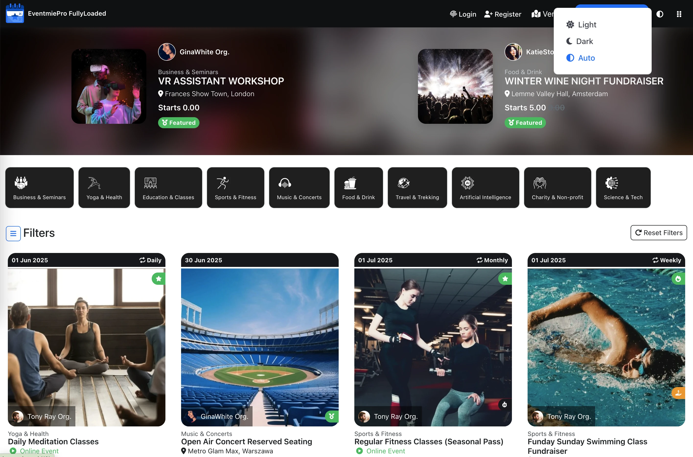 Dark Mode Interface