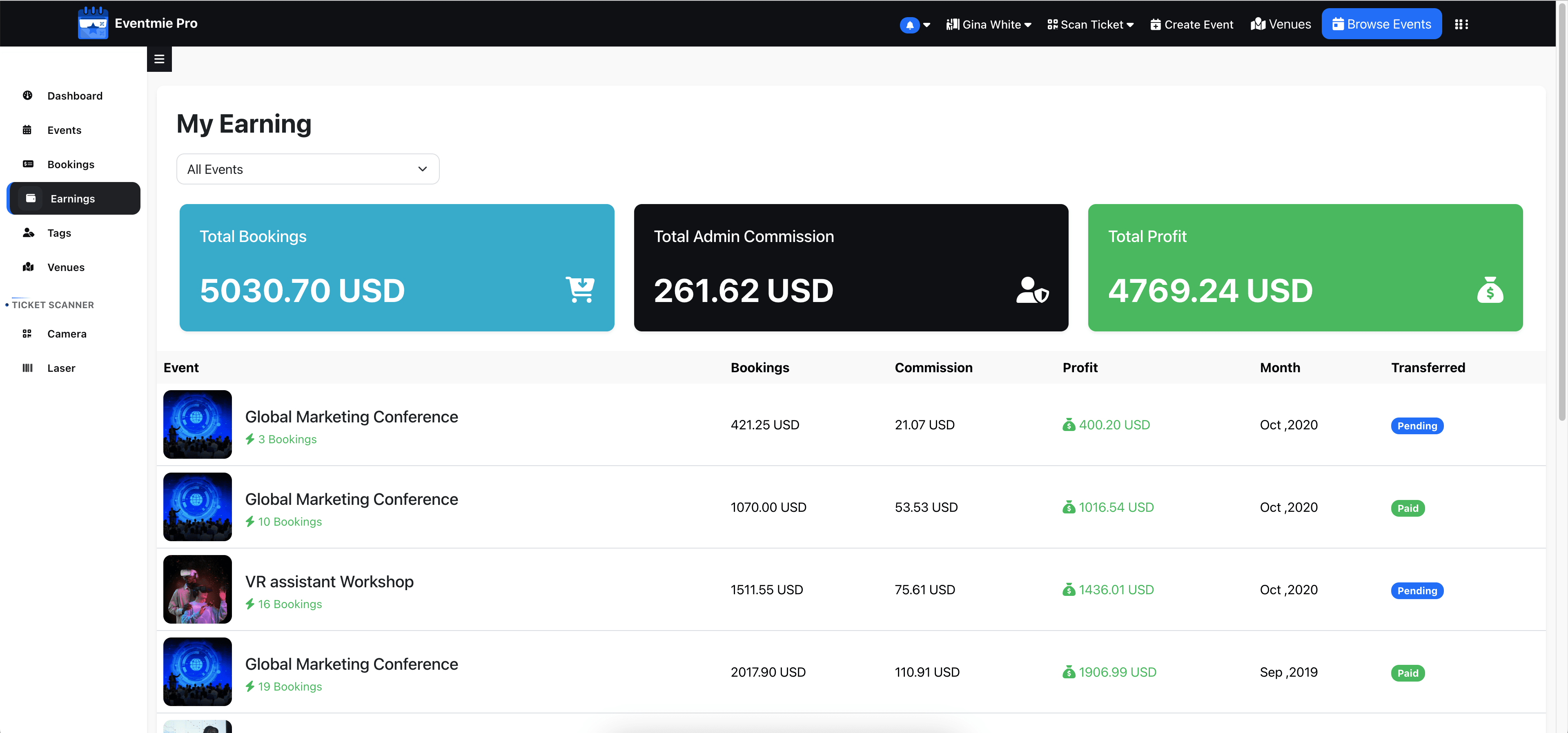 manage-bookings-organizer-earnings
