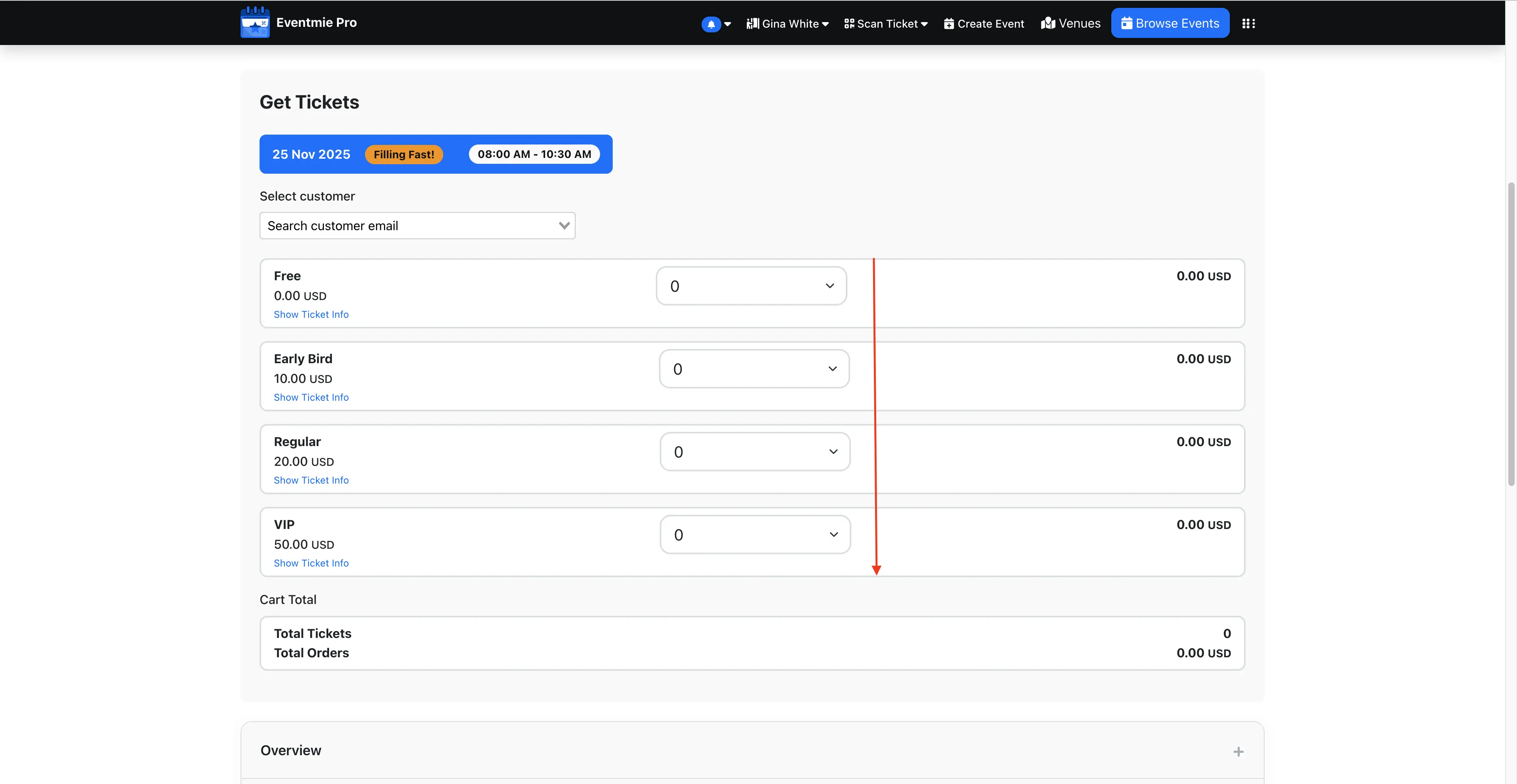 Show tickets on checkout page in custom order