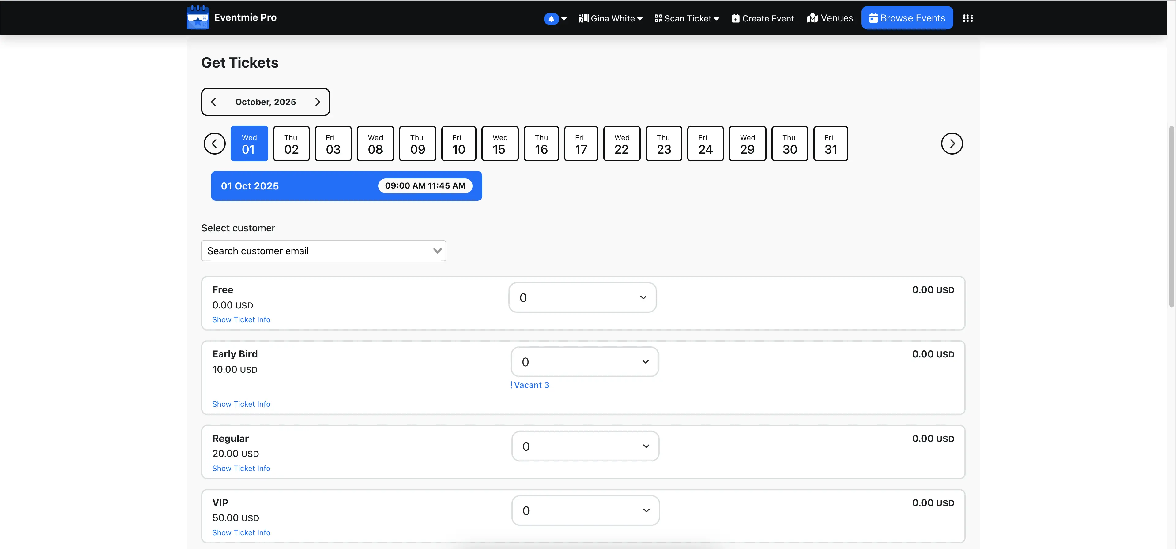 Weekly Repetitive Schedules View